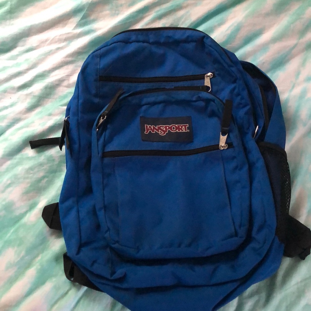 blue backpack